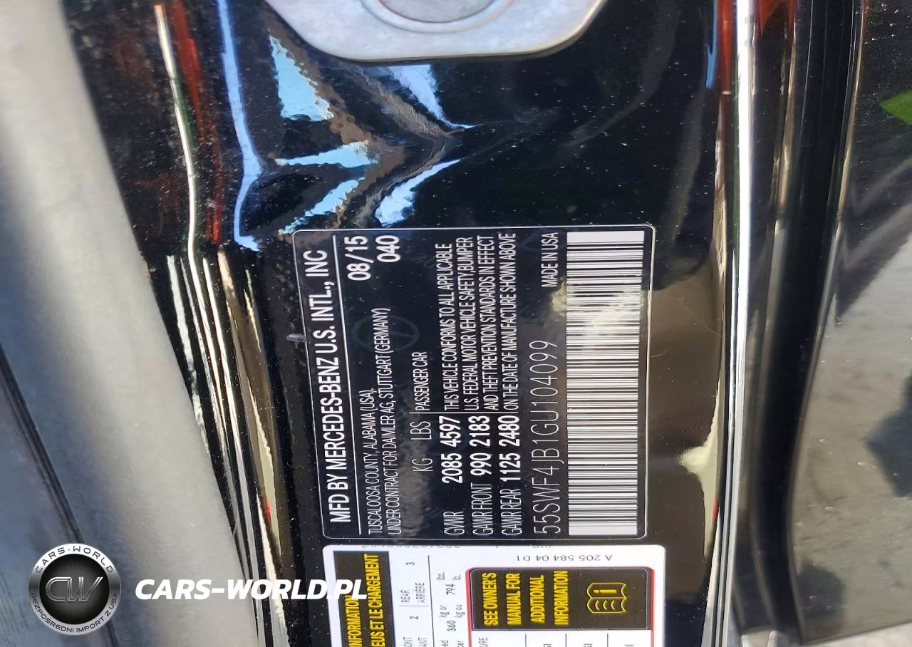 2016 Mercedes-Benz C 300 VIN:55SWF4JB1GU104099 - 12