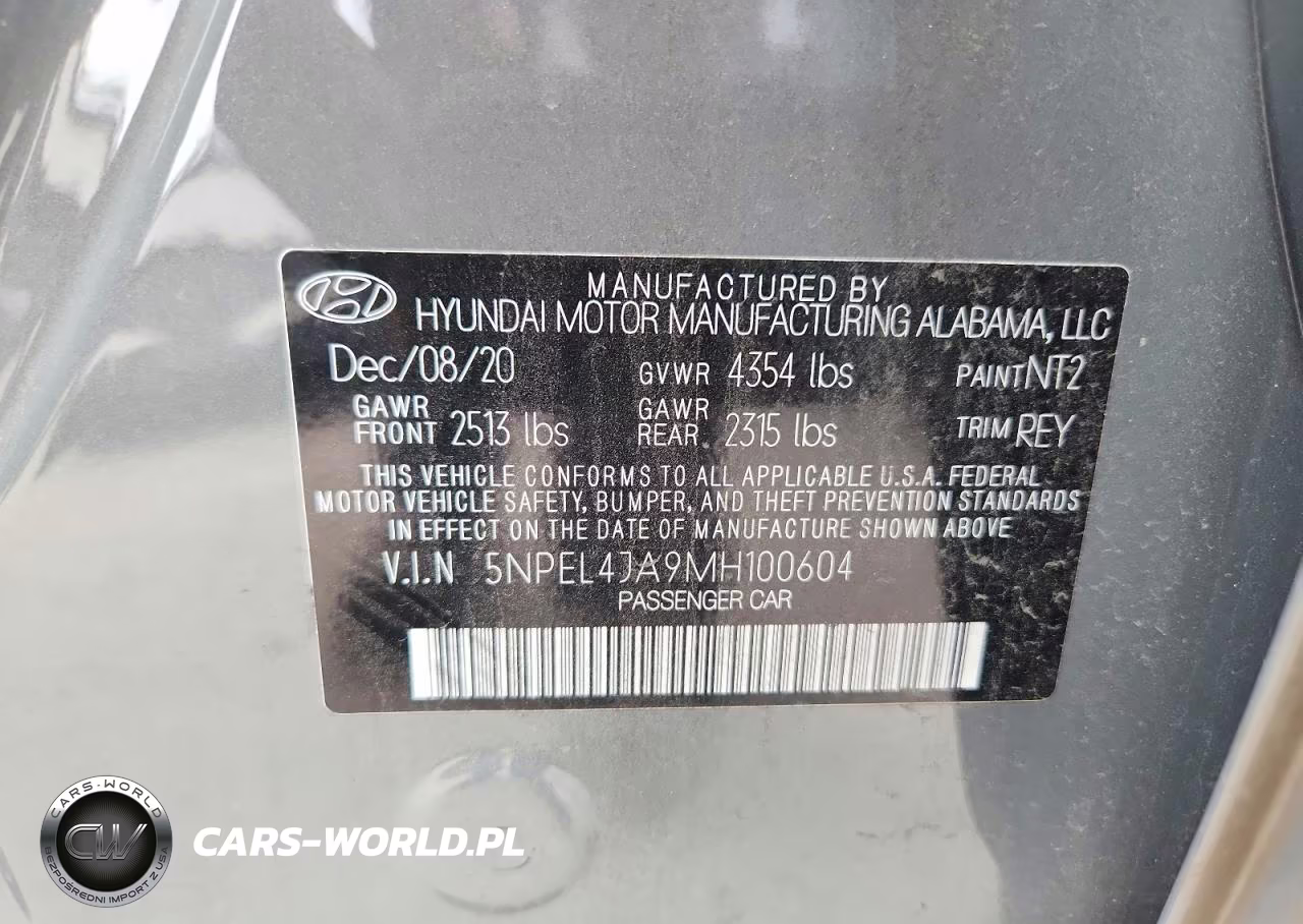 2021 Hyundai Sonata Sel VIN:5NPEL4JA9MH100604 - 13