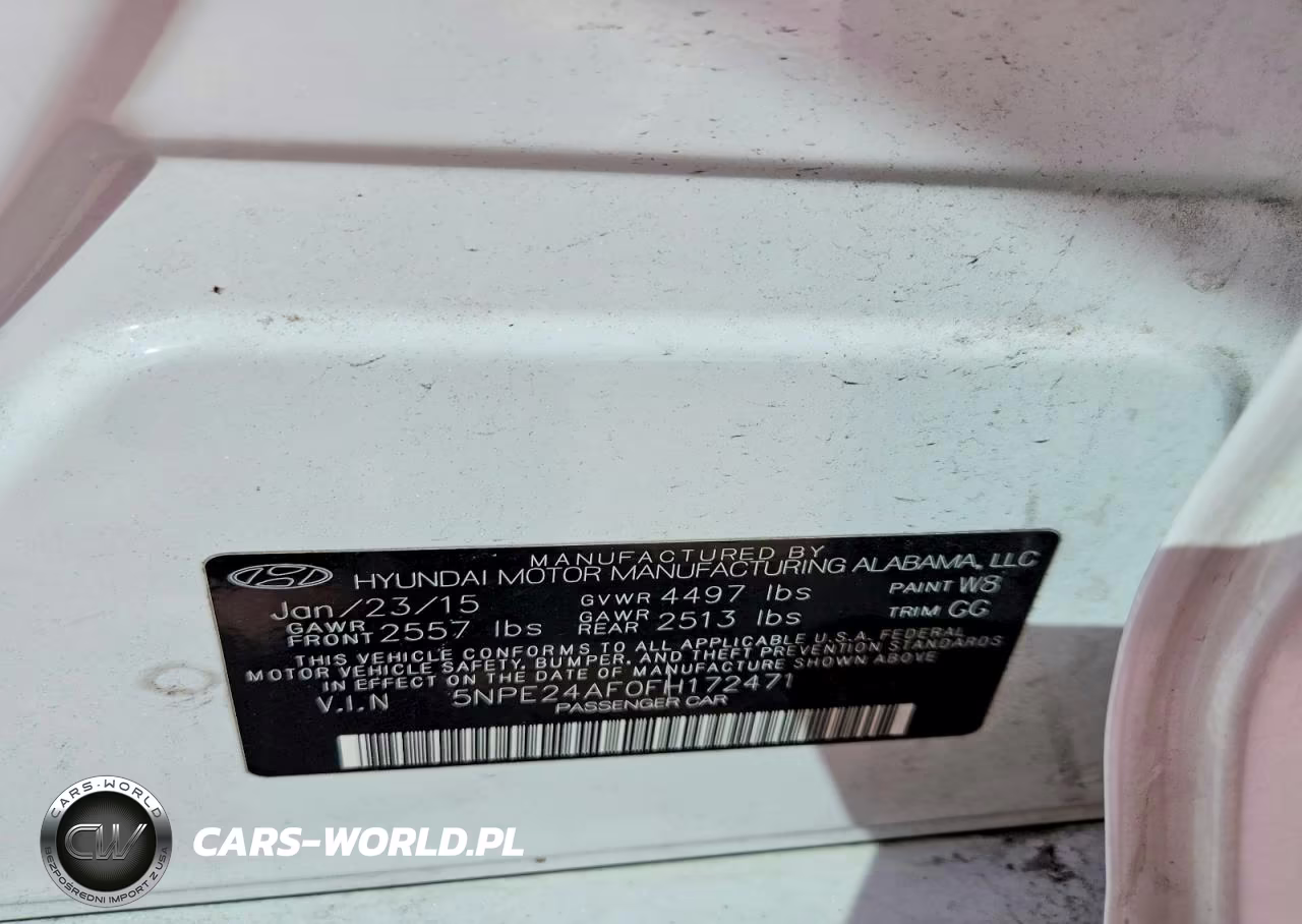 2015 Hyundai Sonata Se VIN:5NPE24AF0FH172471 - 12