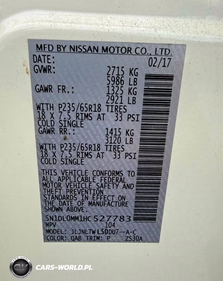 2017 Infiniti Qx60 Base VIN:5N1DL0MM1HC527783 - 10