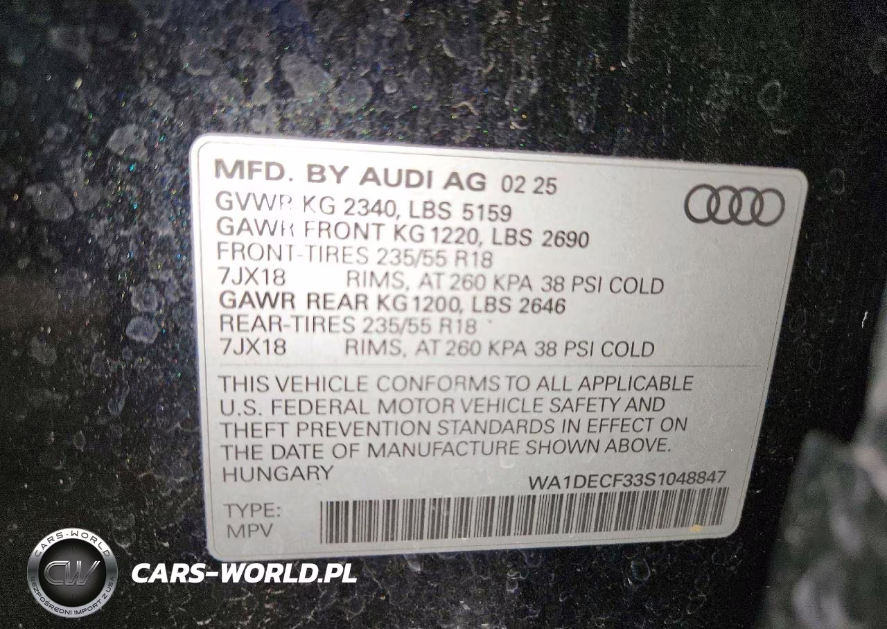 2025 Audi Q3 Premium S Line 45 VIN:WA1DECF33S1048847 - 13