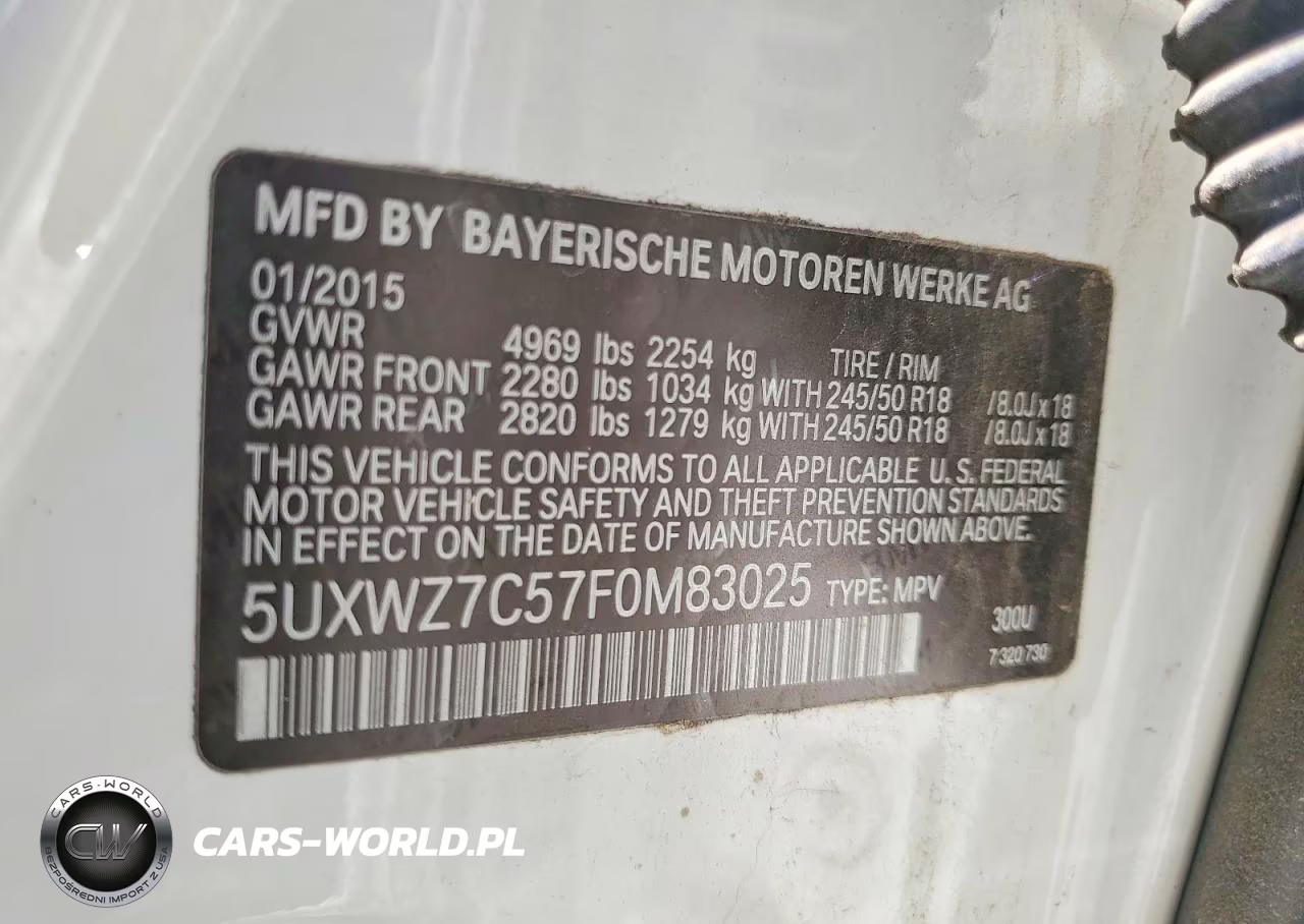 2015 BMW X3 Xd 30I VIN:5UXWZ7C57F0M83025 - 13