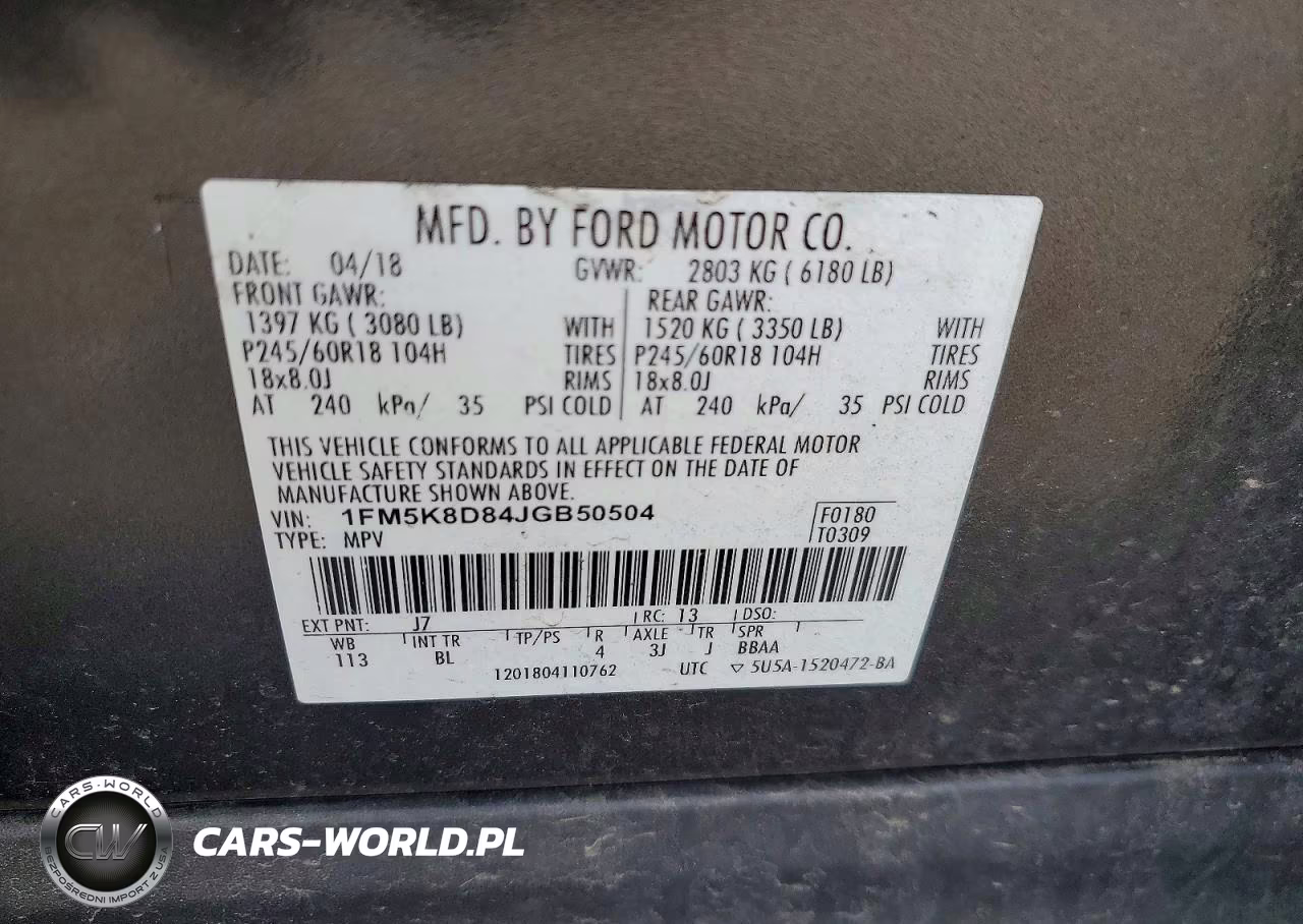 2018 Ford Explorer Xlt VIN:1FM5K8D84JGB50504 - 13