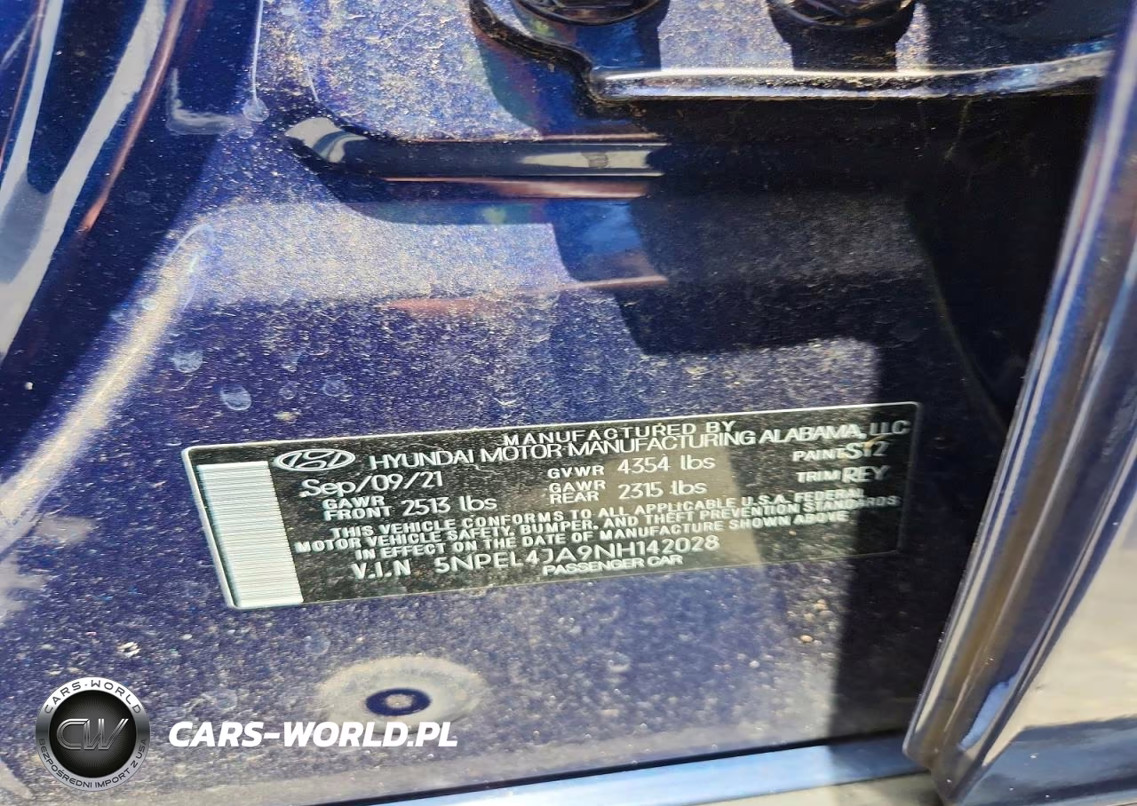 2022 Hyundai Sonata Sel VIN:5NPEL4JA9NH142028 - 12