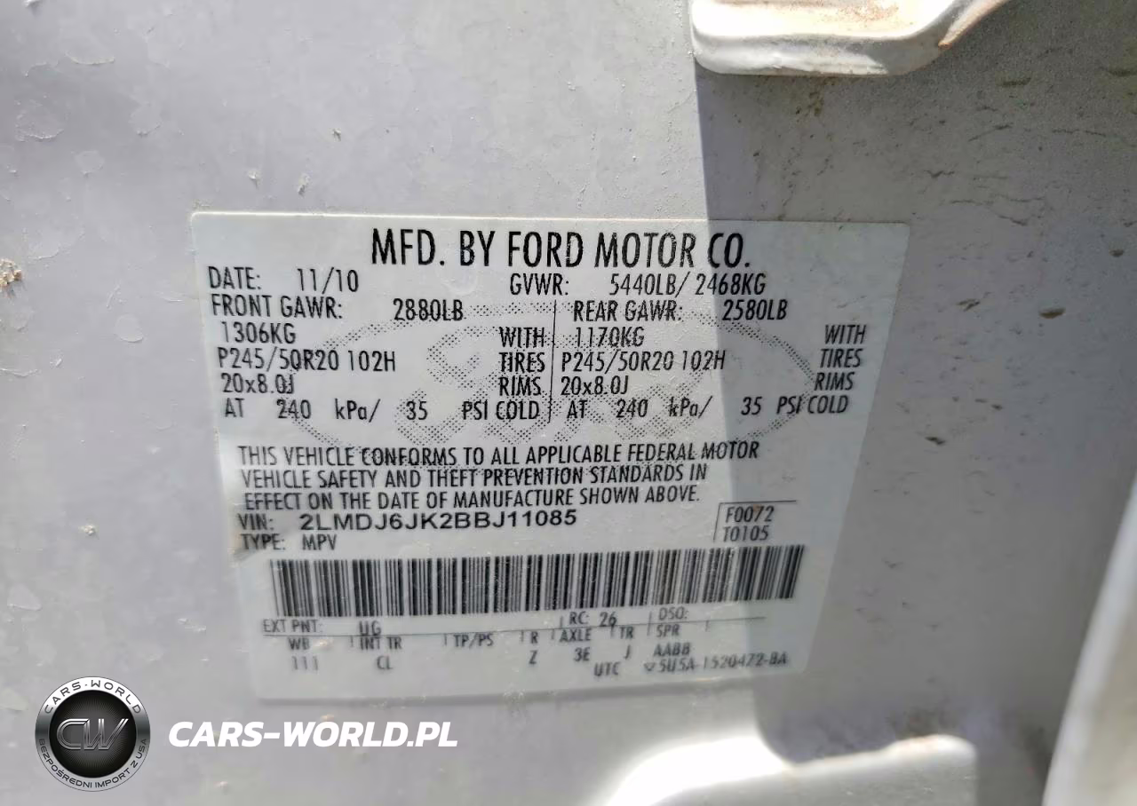 2011 Lincoln Mkx VIN:2LMDJ6JK2BBJ11085 - 13
