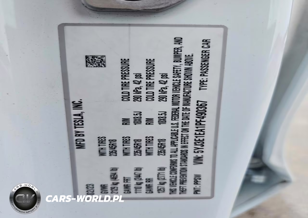 2023 Tesla Model 3 VIN:5YJ3E1EA1PF490367 - 12