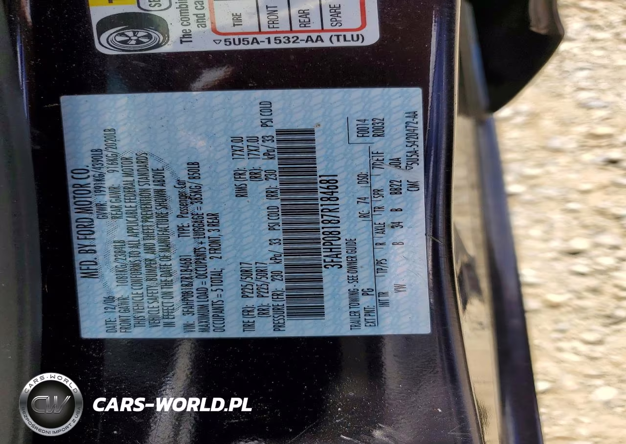 2007 Ford Fusion Sel VIN:3FAHP08187R184681 - 12