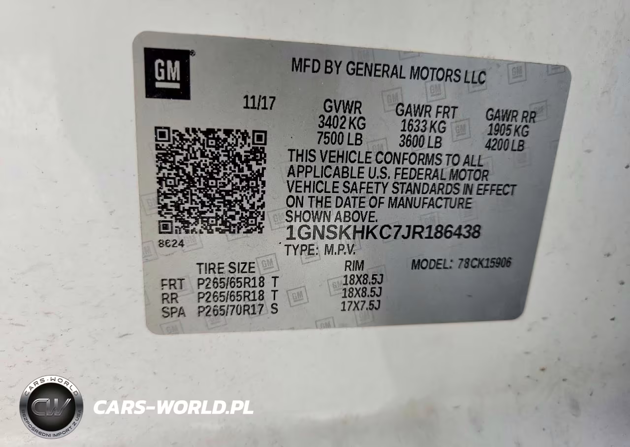 2018 Chevrolet Suburban K1500 Lt VIN:1GNSKHKC7JR186438 - 13