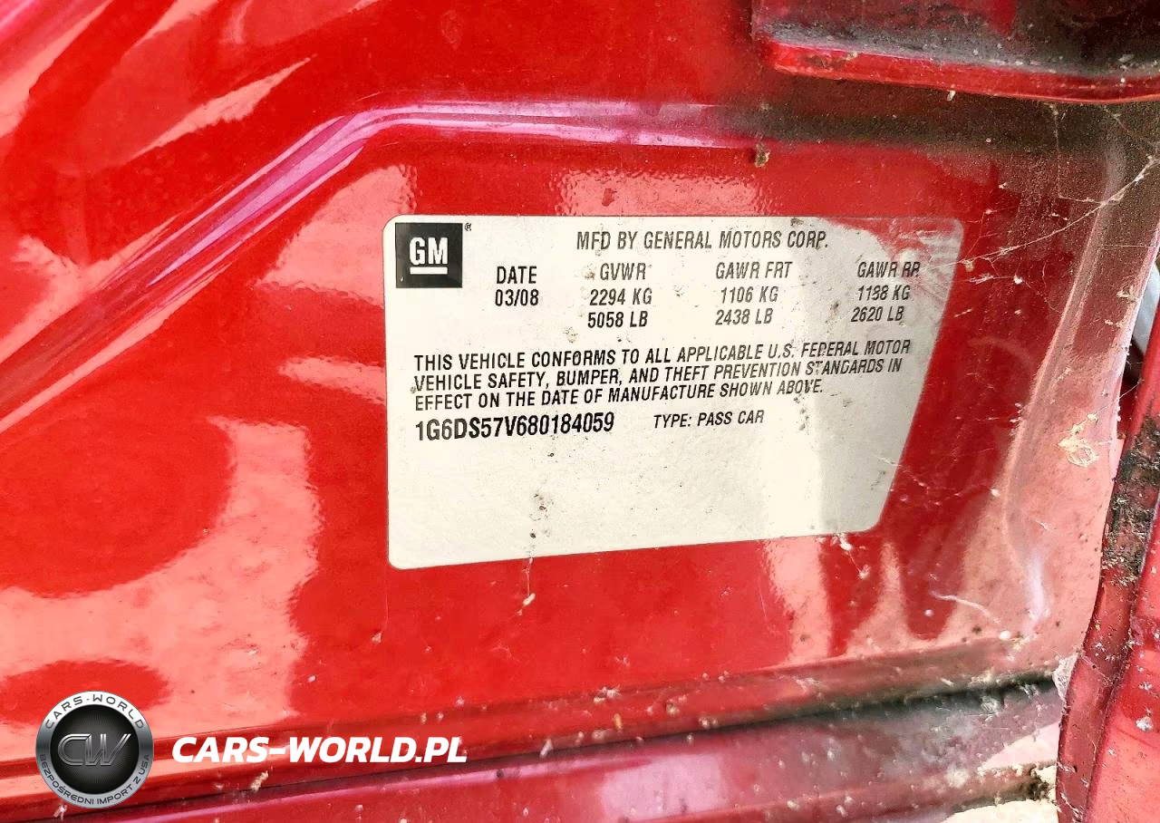 2008 Cadillac Cts Hi Feature V6 VIN:1G6DS57V680184059 - 12
