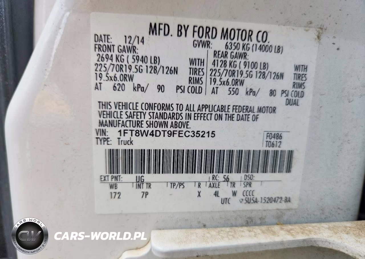 2015 Ford F450 Super Duty VIN:1FT8W4DT9FEC35215 - 13