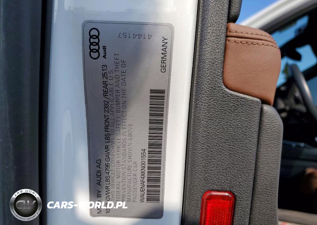 2019 Audi A4 Premium Plus VIN:WAUENAF4XKN001554 - 12