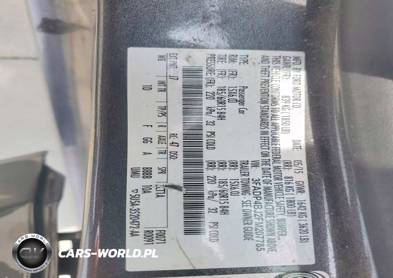 2015 Ford Fiesta Se VIN:3FADP4BJ2FM207785 - 12