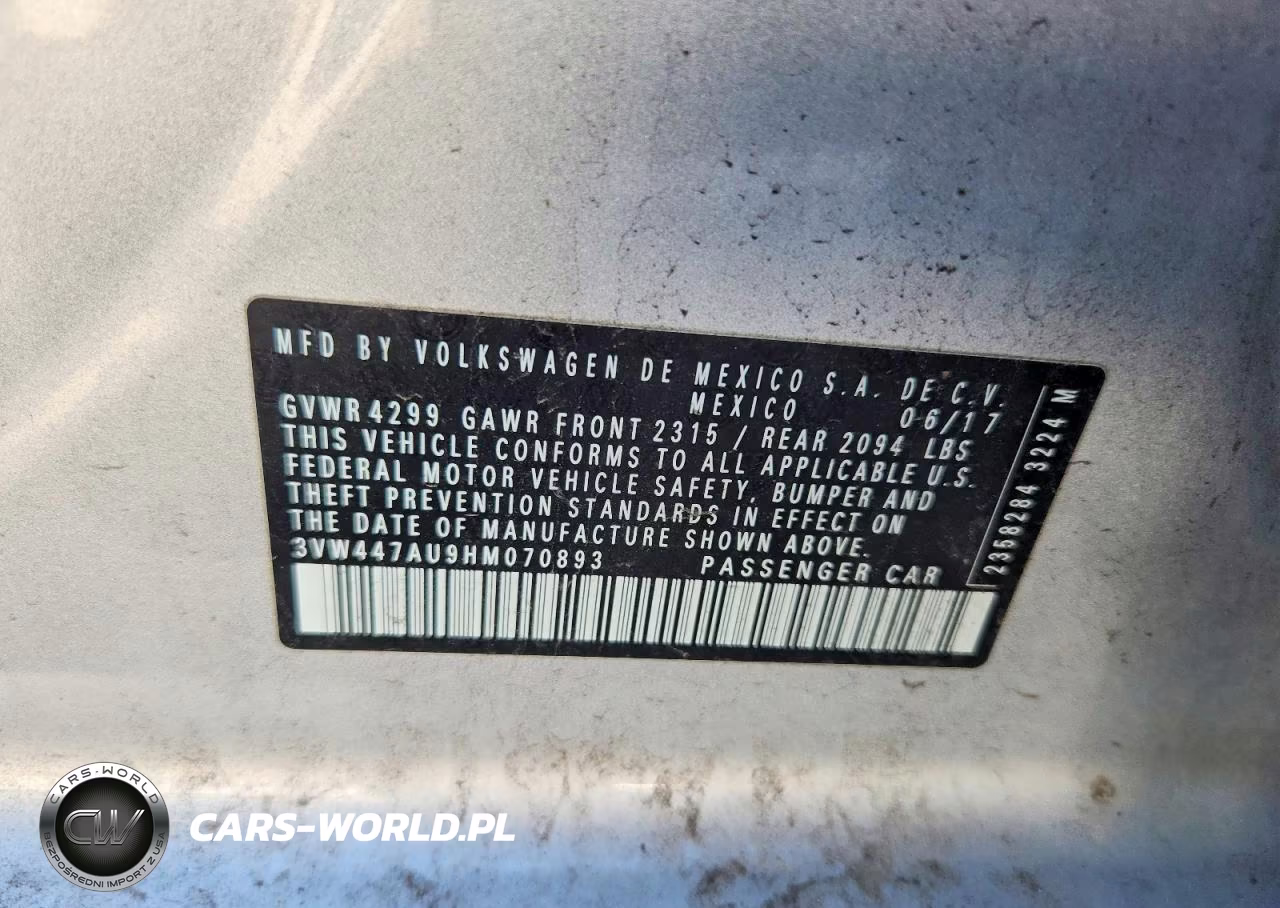 2017 Volkswagen Gti S-Se VIN:3VW447AU9HM070893 - 12