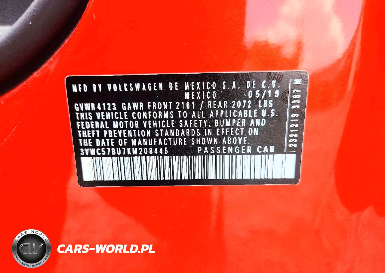 2019 Volkswagen Jetta S VIN:3VWC57BU7KM208445 - 12