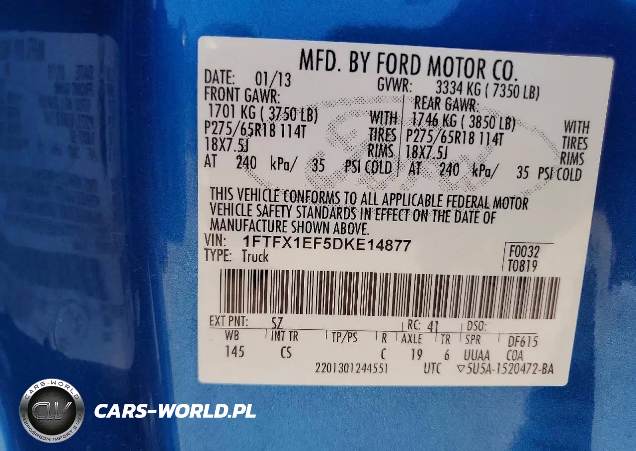 2013 Ford F150 Super Cab VIN:1FTFX1EF5DKE14877 - 12