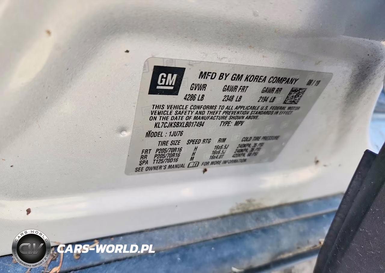 2020 Chevrolet Trax Ls VIN:KL7CJKSBXLB017494 - 13