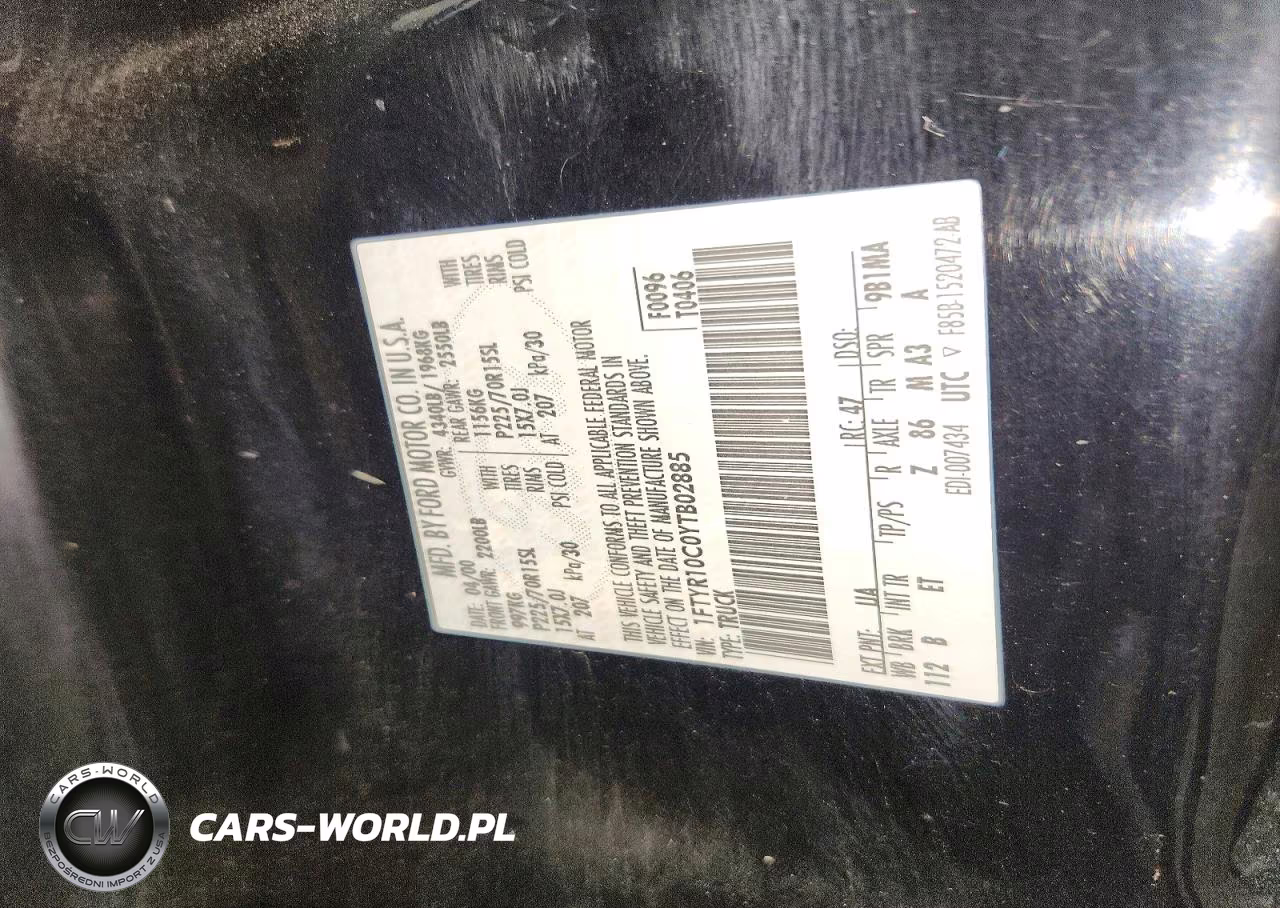 2000 Ford Ranger VIN:1FTYR10C0YTB02885 - 12
