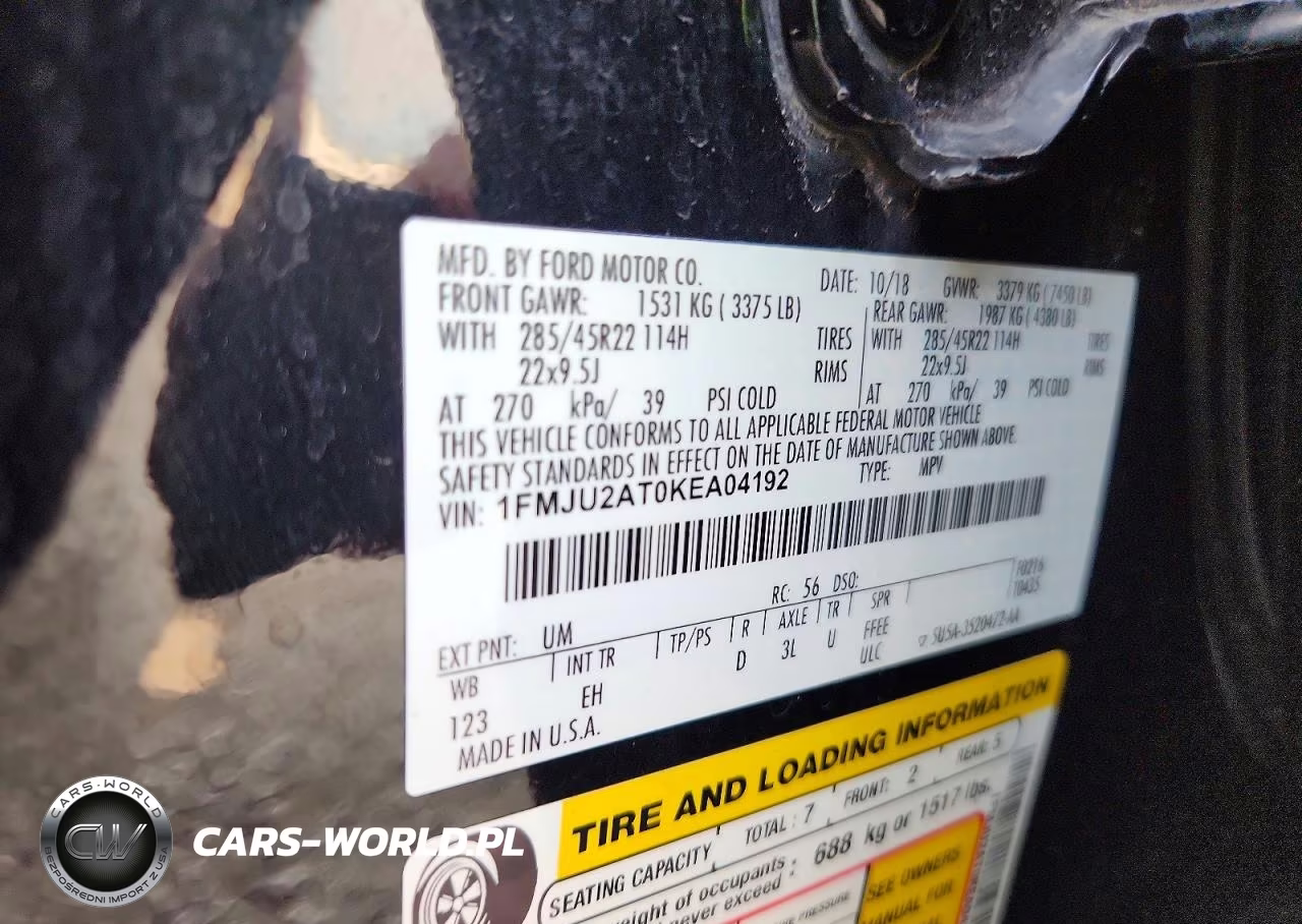 2019 Ford Expedition Limited VIN:1FMJU2AT0KEA04192 - 12