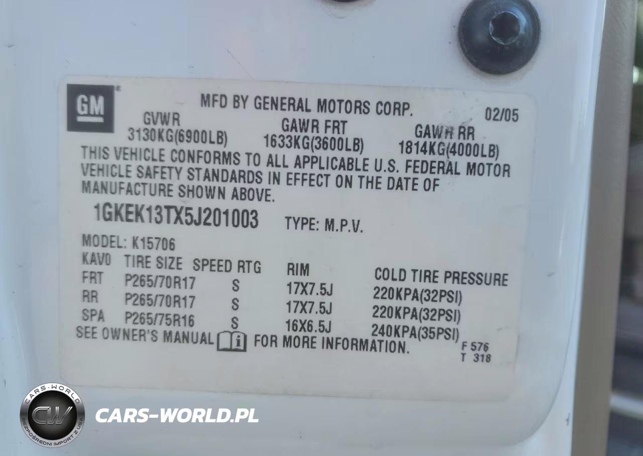 2005 GMC Yukon VIN:1GKEK13TX5J201003 - 14