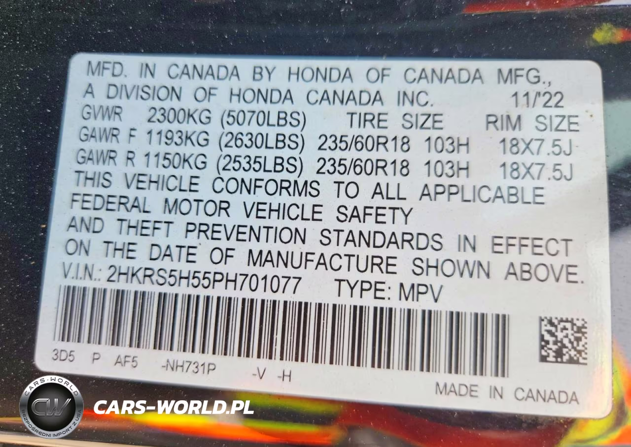 2023 Honda Cr-V Sport VIN:2HKRS5H55PH701077 - 13