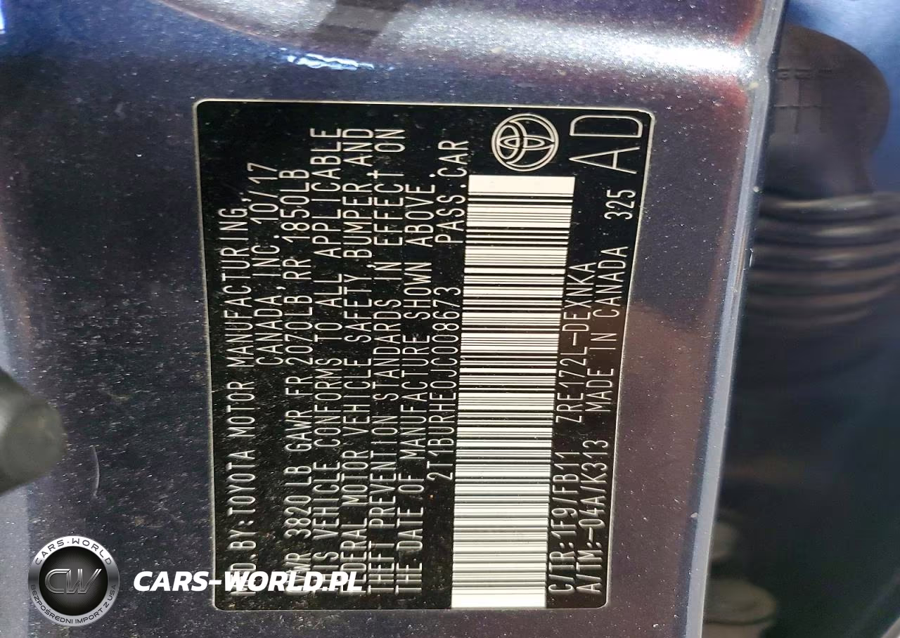2018 Toyota Corolla Le VIN:2T1BURHE0JC008673 - 13