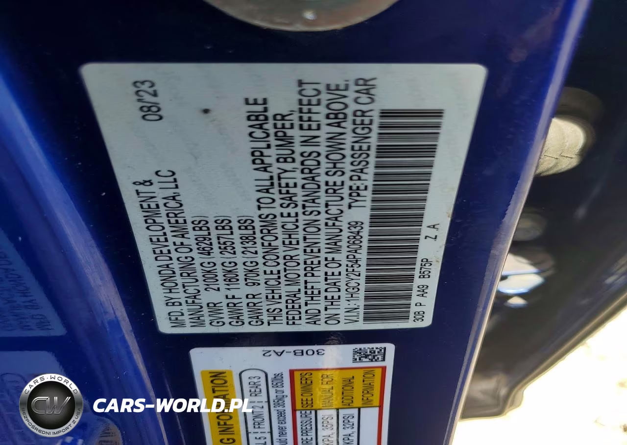 2023 Honda Accord Hybrid Sport VIN:1HGCY2F54PA068439 - 12