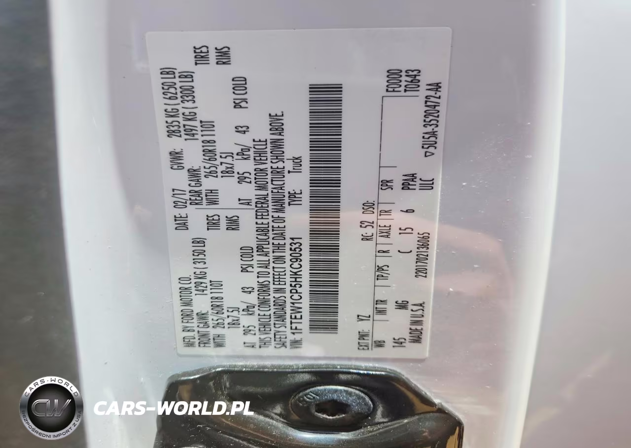 2017 Ford F150 Supercrew VIN:1FTEW1CP5HKC90531 - 12