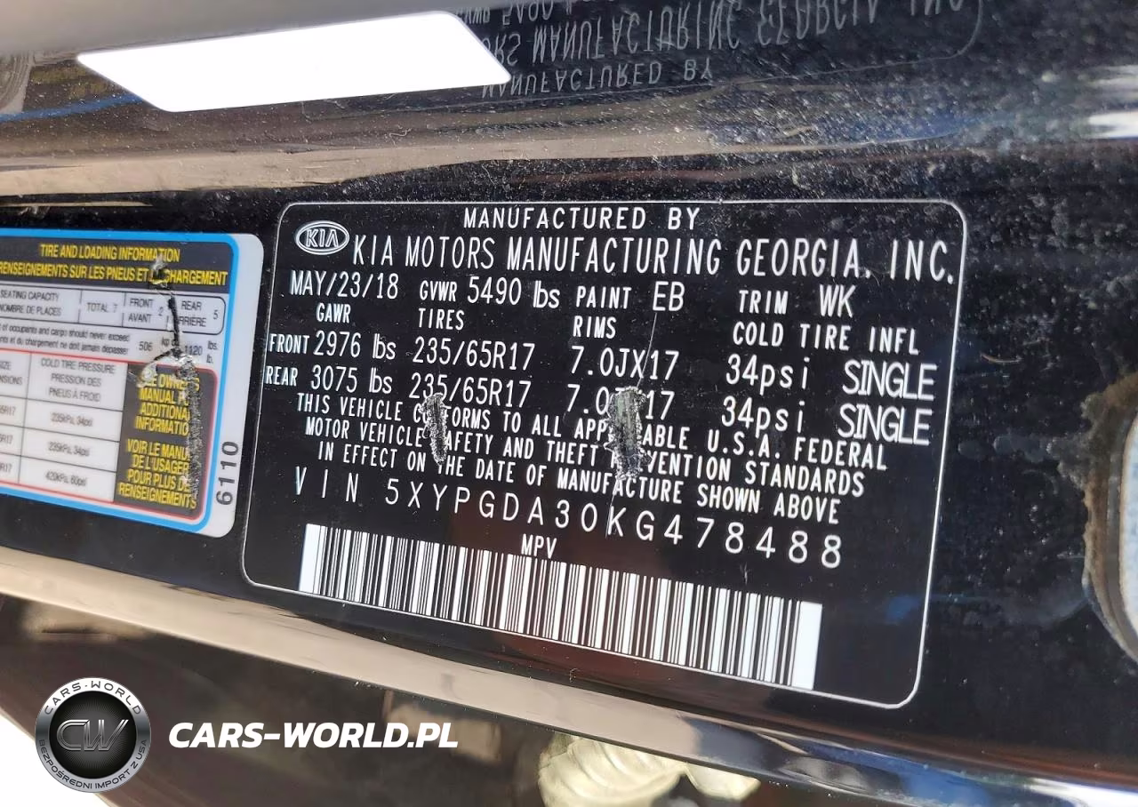 2019 Kia Sorento Lx VIN:5XYPGDA30KG478488 - 14