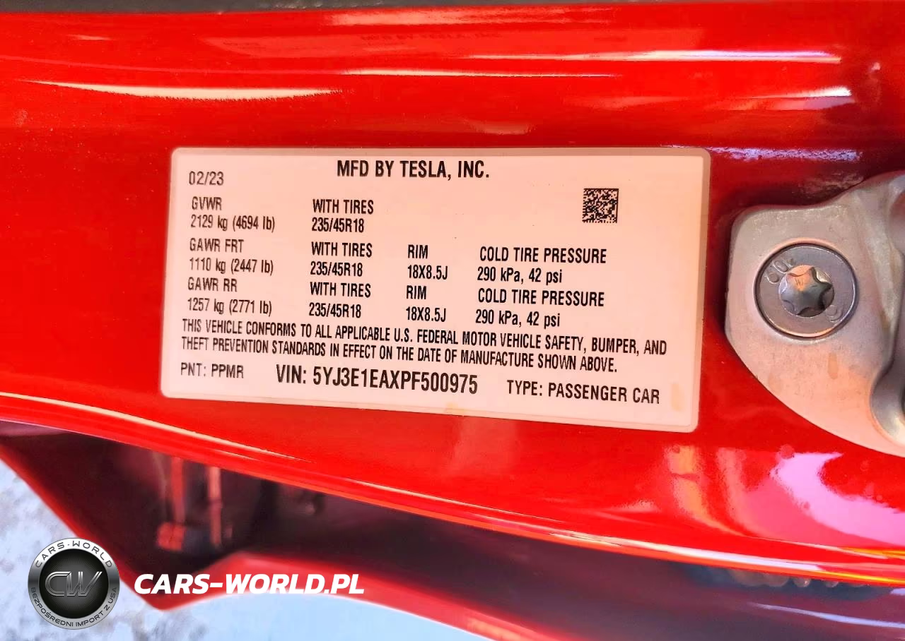 2023 Tesla Model 3 VIN:5YJ3E1EAXPF500975 - 12