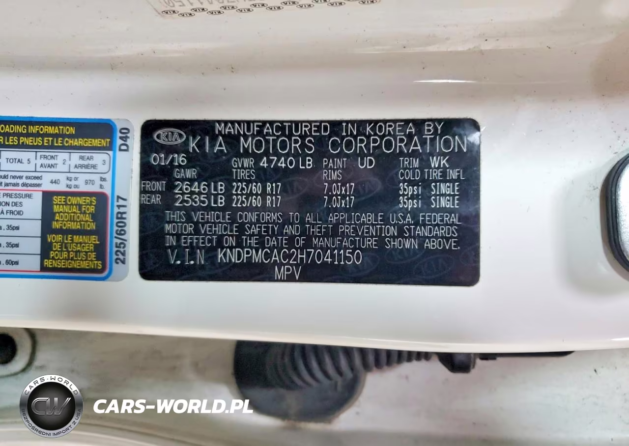2017 Kia Sportage Lx VIN:KNDPMCAC2H7041150 - 14