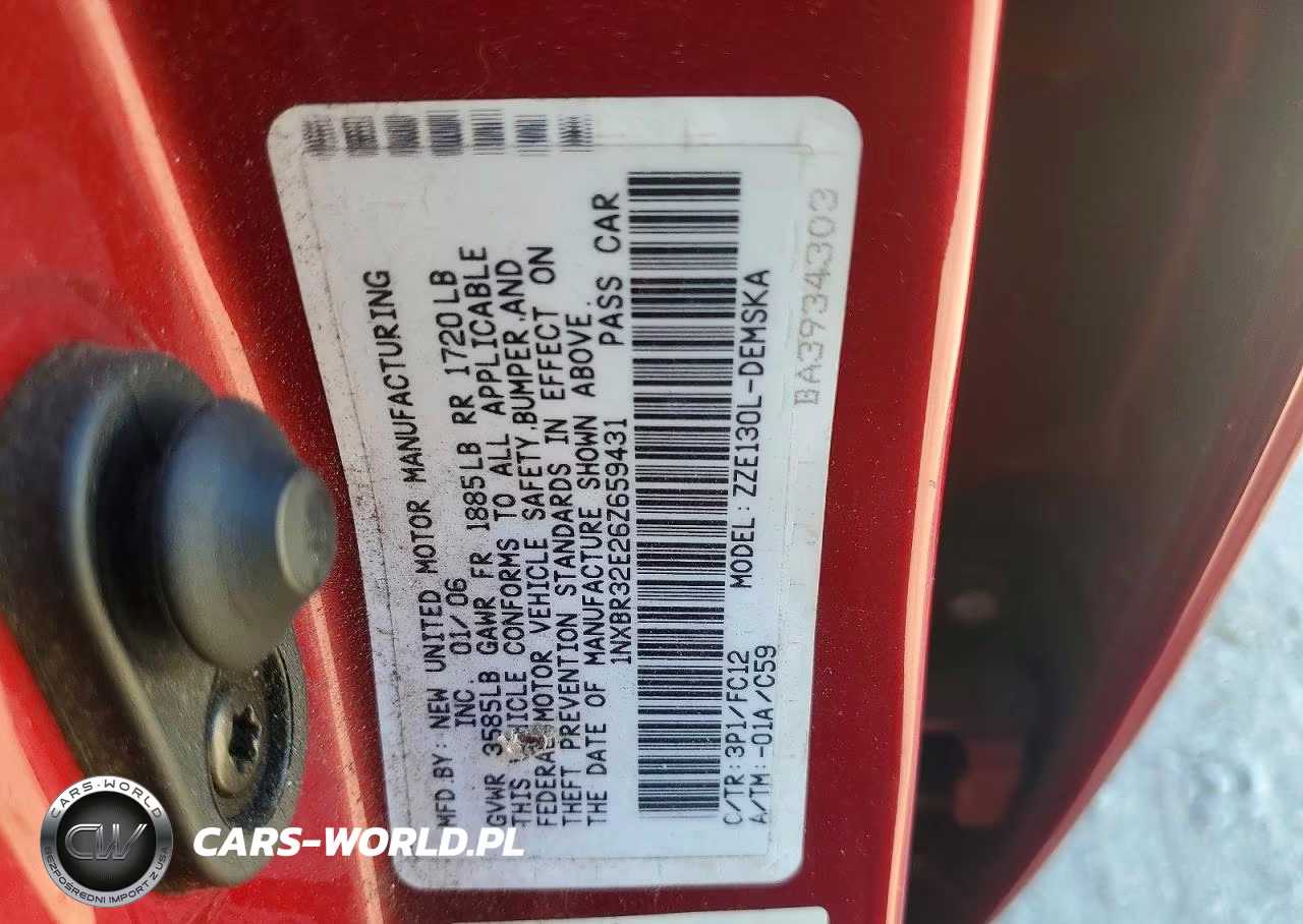 2006 Toyota Corolla S VIN:1NXBR32E26Z659431 - 12