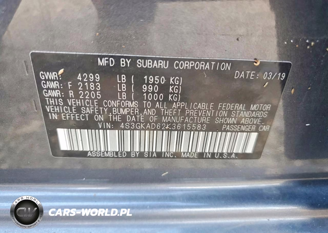 2019 Subaru Impreza Premium VIN:4S3GKAD62K3615583 - 12