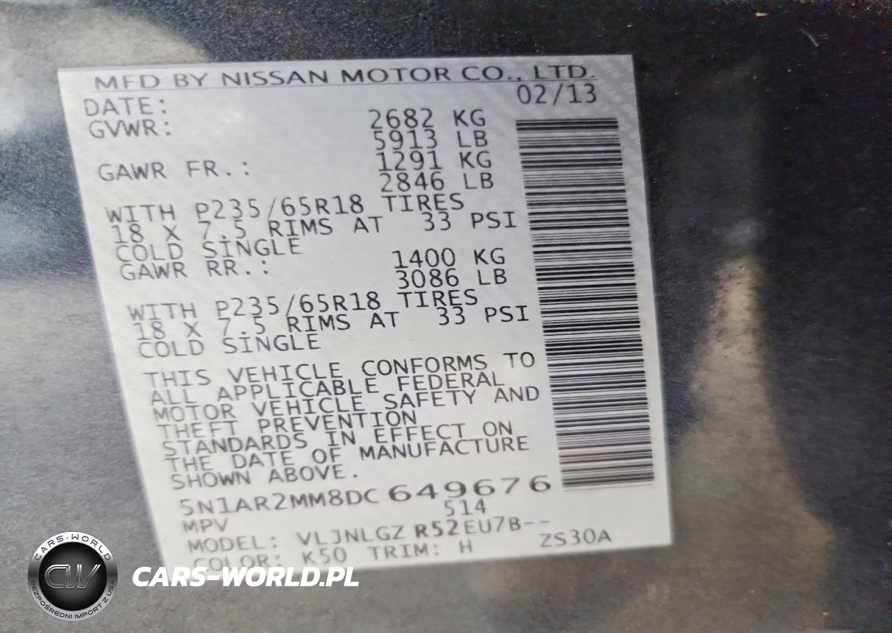 2013 Nissan Pathfinder S-Sl-Sv VIN:5N1AR2MM8DC649676 - 13