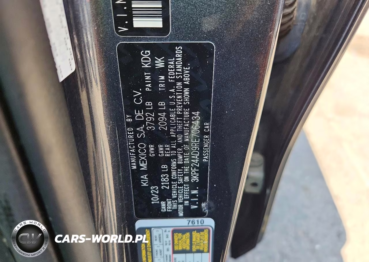 2024 Kia Forte Lxs VIN:3KPF24AD9RE706434 - 13