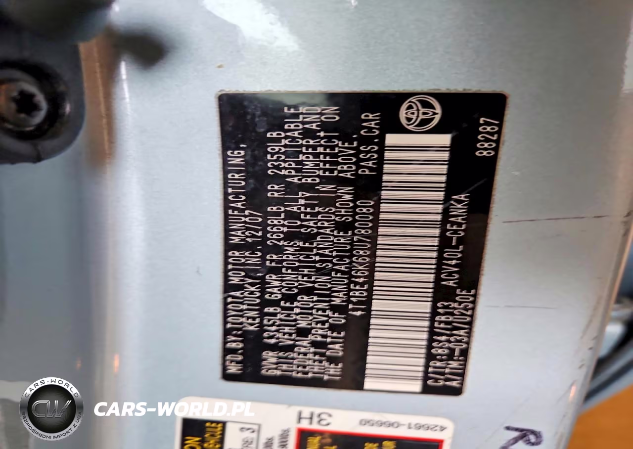 2008 Toyota Camry Le VIN:4T1BE46K68U780080 - 12