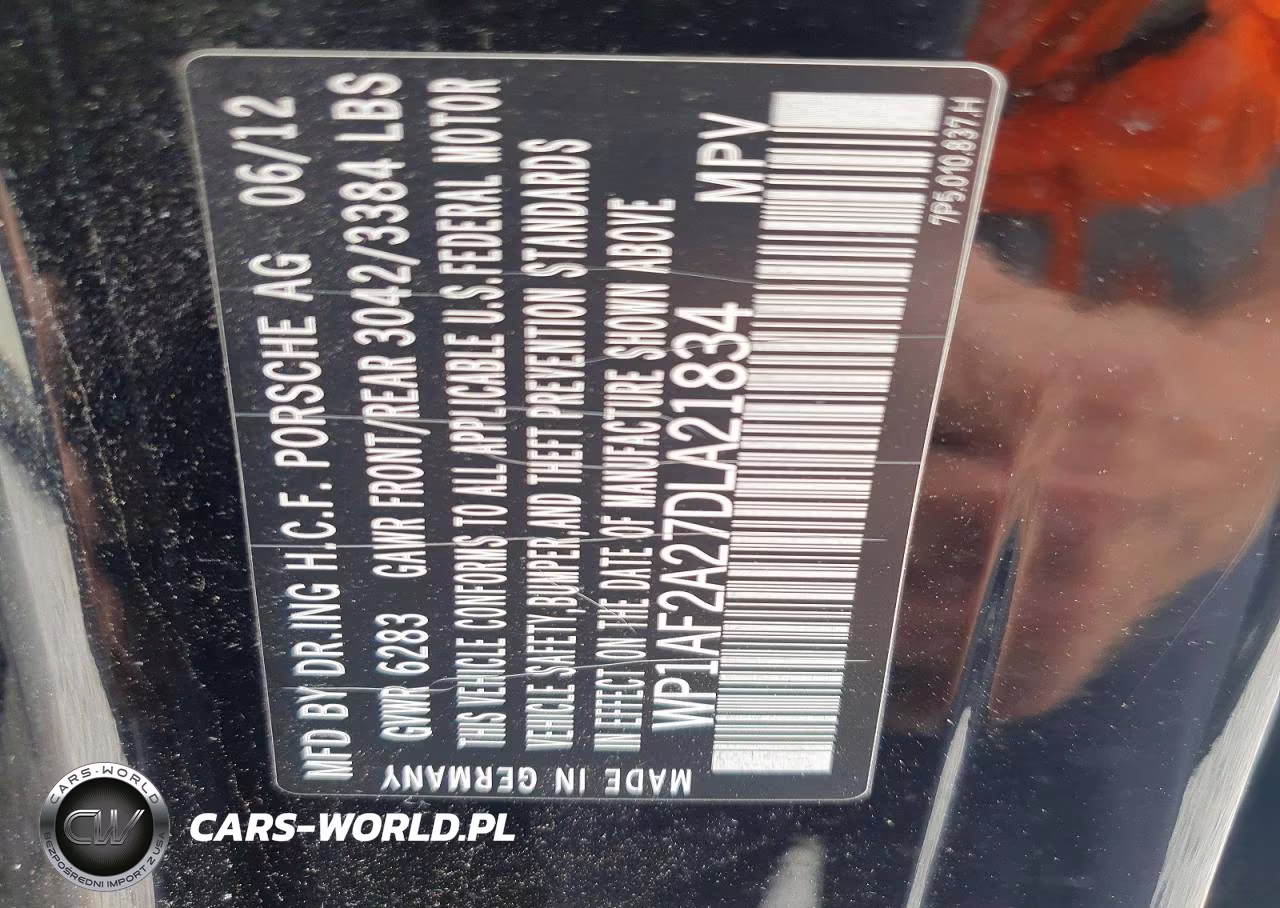 2013 Porsche Cayenne VIN:WP1AF2A27DLA21834 - 13