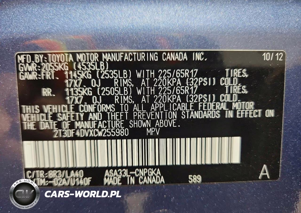 2012 Toyota Rav4 Limited VIN:2T3DF4DVXCW255980 - 13