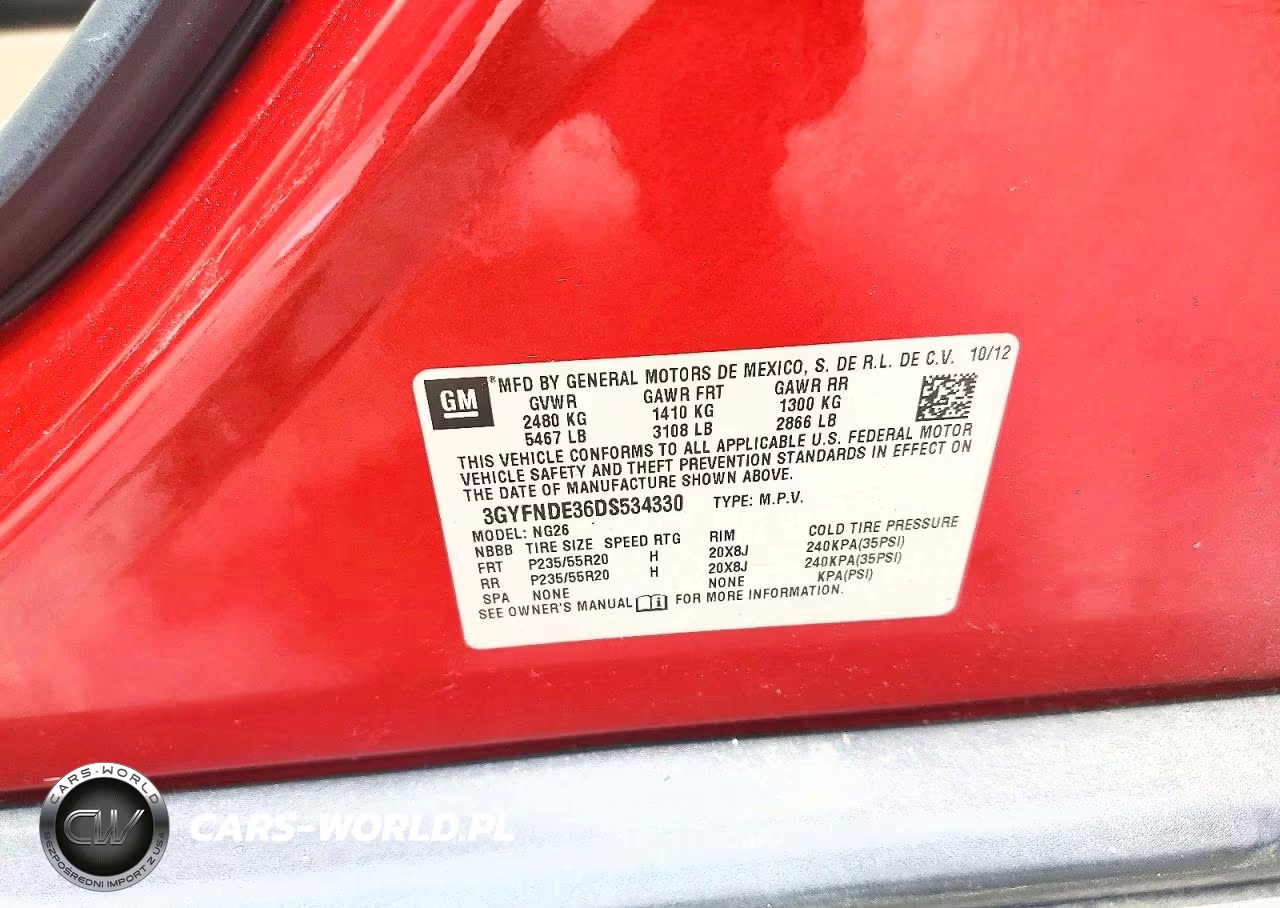 2013 Cadillac Srx Performance Collection VIN:3GYFNDE36DS534330 - 13