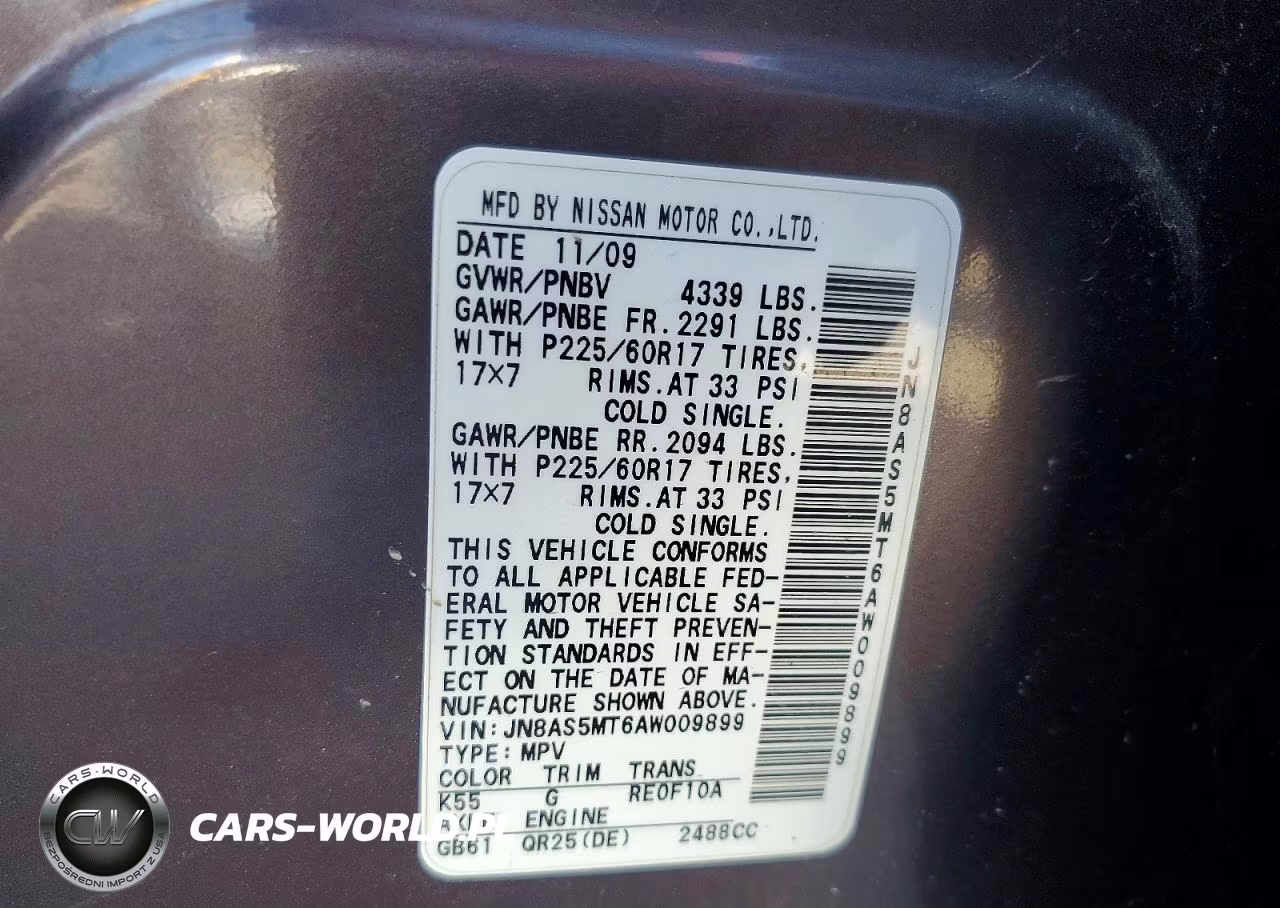 2010 Nissan Rogue Sl VIN:JN8AS5MT6AW009899 - 13