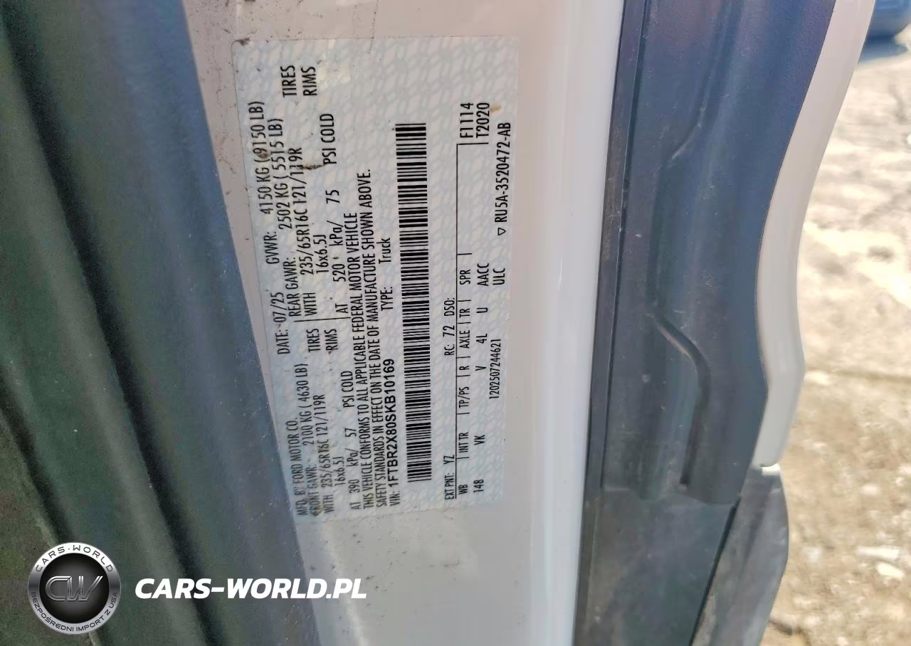 2025 Ford Transit 250 Delivery Van VIN:1FTBR2X80SKB10169 - 13
