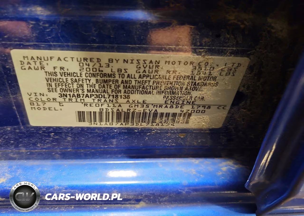 2013 Nissan Sentra S VIN:3N1AB7AP3DL718138 - 12