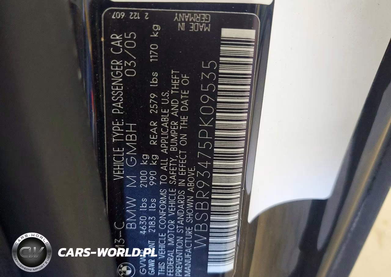 2005 BMW M3 VIN:WBSBR93475PK09535 - 12
