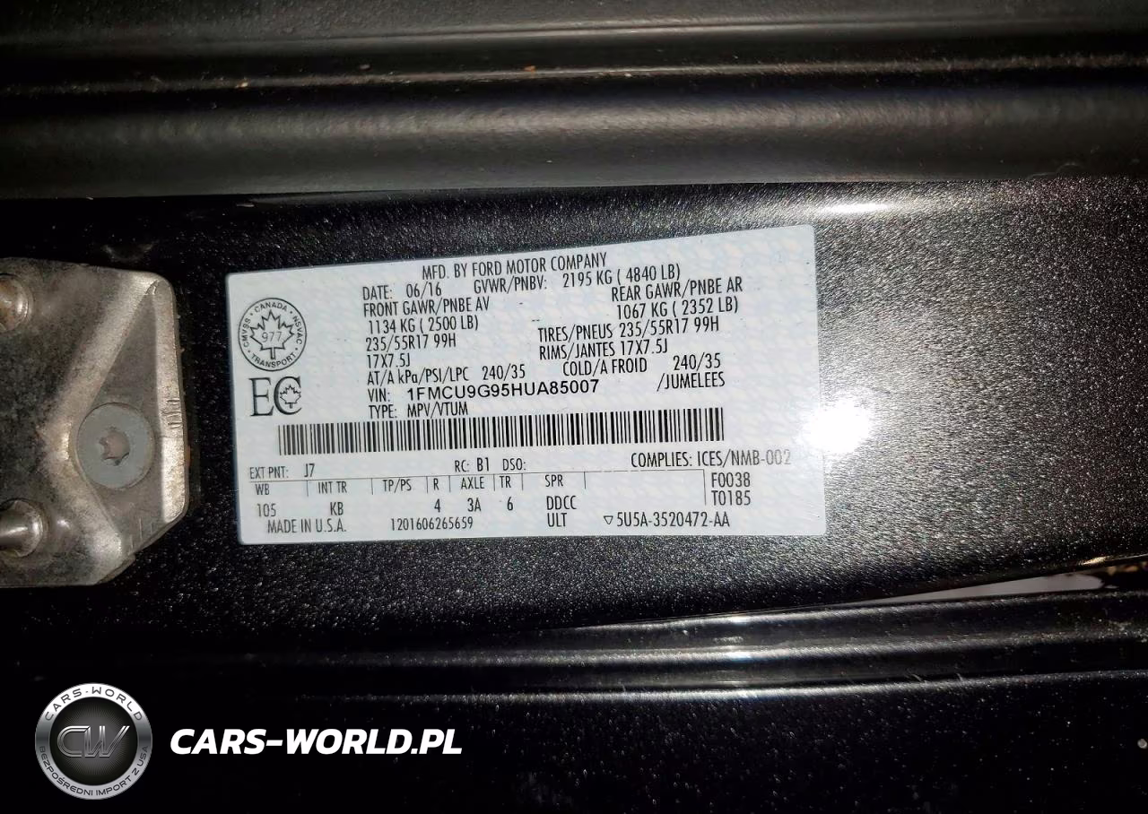 2017 Ford Escape Se VIN:1FMCU9G95HUA85007 - 13