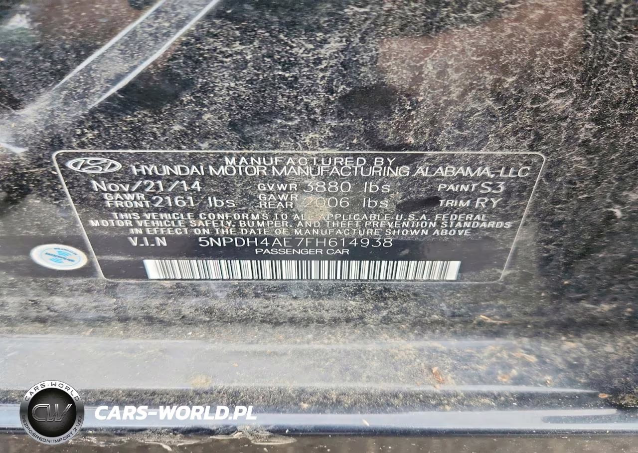 2015 Hyundai Elantra Se VIN:5NPDH4AE7FH614938 - 12