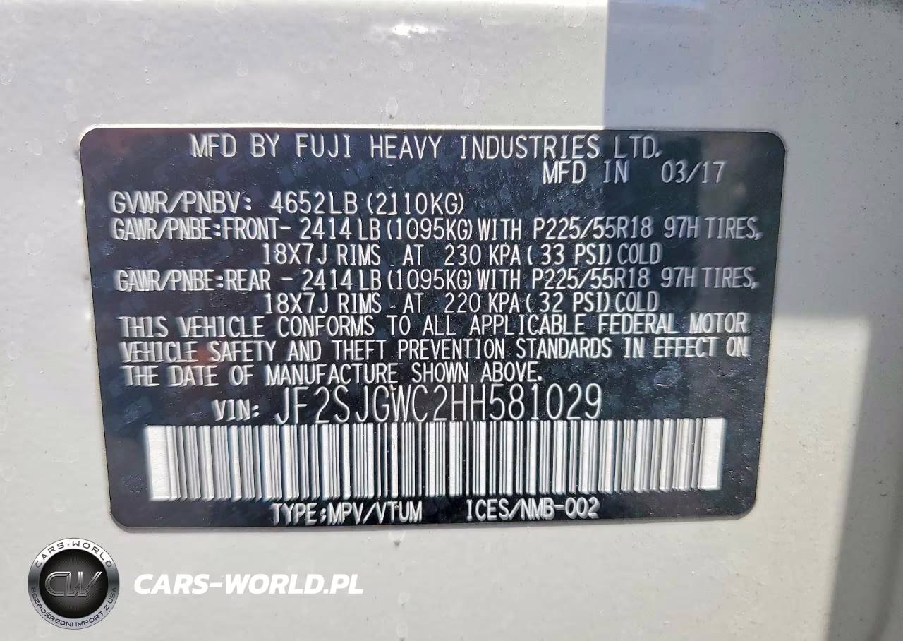 2017 Subaru Forester 2.0Xt Touring VIN:JF2SJGWC2HH581029 - 13