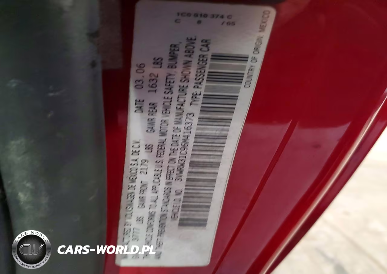 2006 Volkswagen New Beetle 2.5L Option Package 1 VIN:3VWRW31C96M416373 - 12