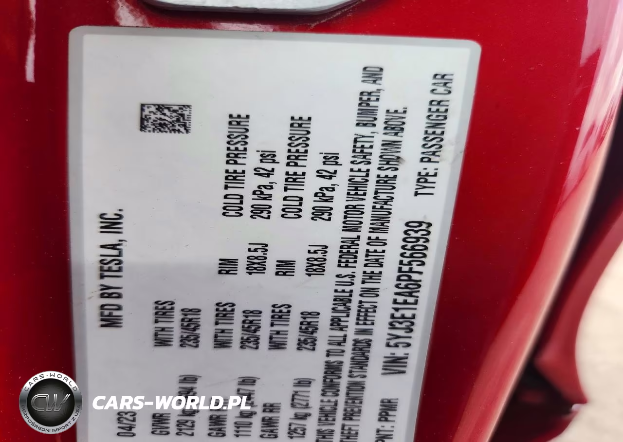 2023 Tesla Model 3 VIN:5YJ3E1EA6PF566939 - 12