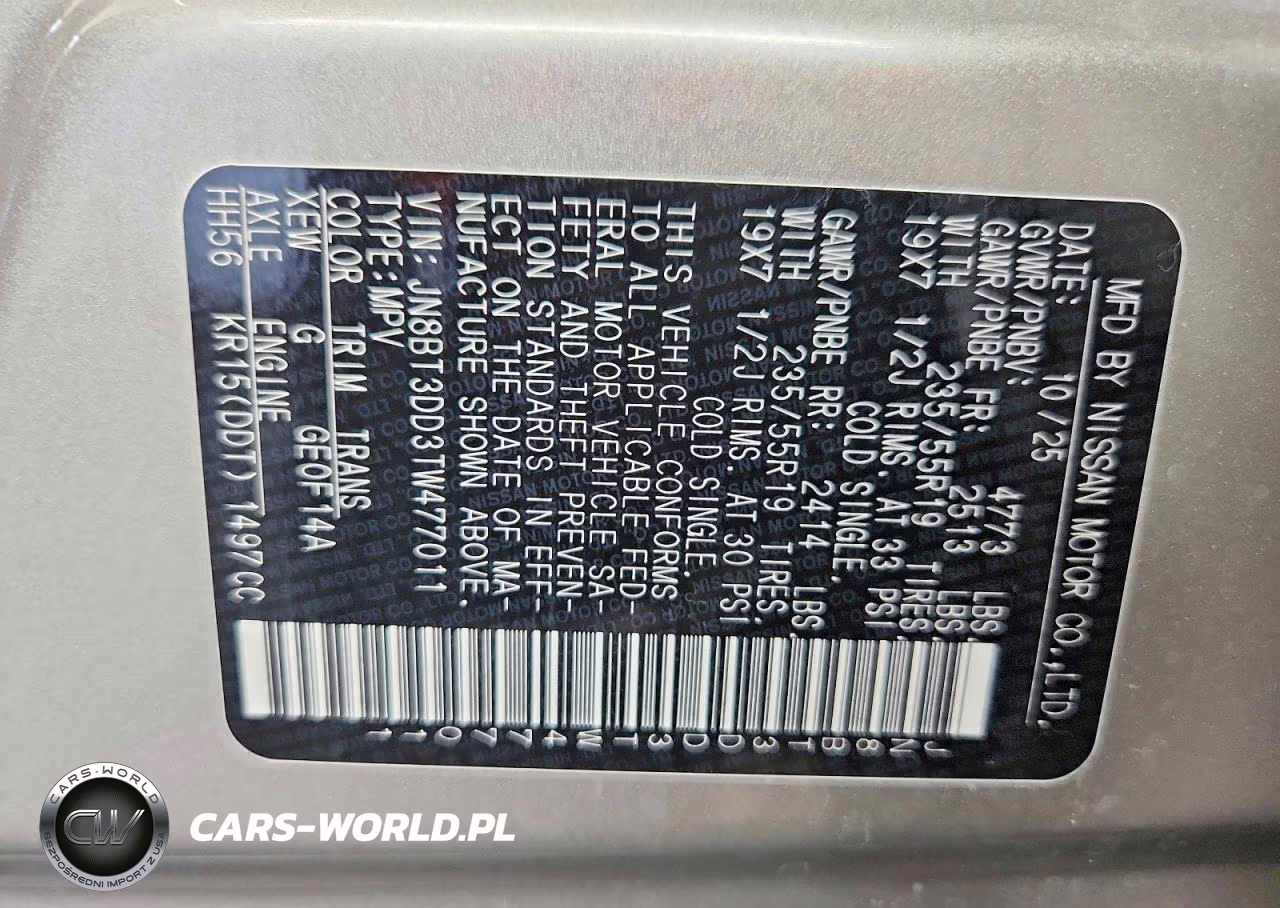 2026 Nissan Rogue Platinum VIN:JN8BT3DD3TW477011 - 14