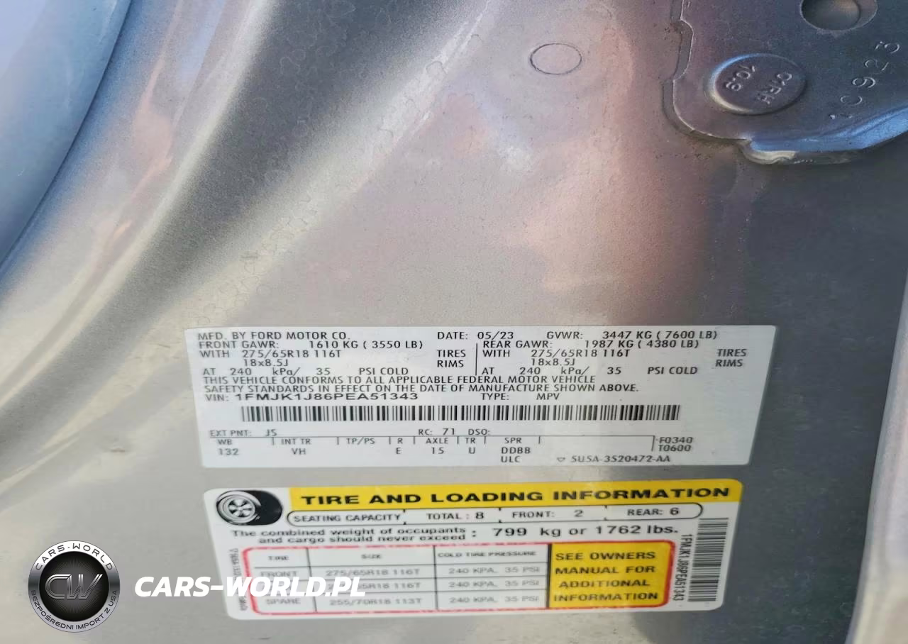 2023 Ford Expedition Max Xlt VIN:1FMJK1J86PEA51343 - 13
