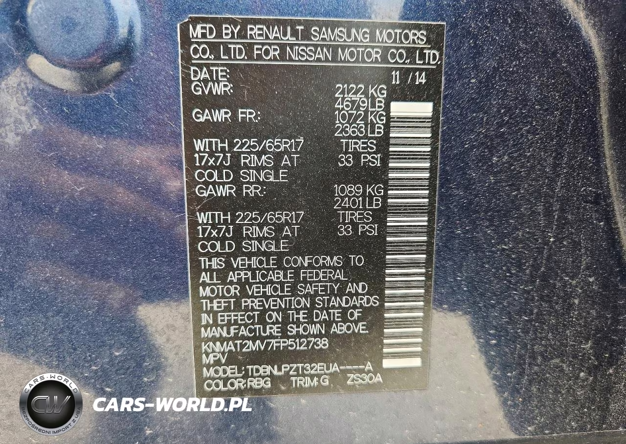 2015 Nissan Rogue VIN:KNMAT2MV7FP512738 - 12